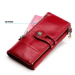 3513 Antimagnetic RFID Multi-function Retro Leather Lady Wallet Large-capacity Purse with Card Holder - Image 5