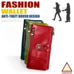 3513 Antimagnetic RFID Multi-function Retro Leather Lady Wallet Large-capacity Purse with Card Holder - Image 7