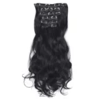 50cm 16 Card Long Curly Hair Wig Seamless Hair Extension Piece