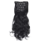 50cm 16 Card Long Curly Hair Wig Seamless Hair Extension Piece - Image 2
