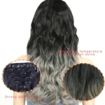 50cm 16 Card Long Curly Hair Wig Seamless Hair Extension Piece - Image 5