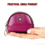 2027 Lady Leather Zipper Wallet Purse Double-pocket Little Shell Bag - Image 4