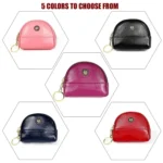 2027 Lady Leather Zipper Wallet Purse Double-pocket Little Shell Bag - Image 10