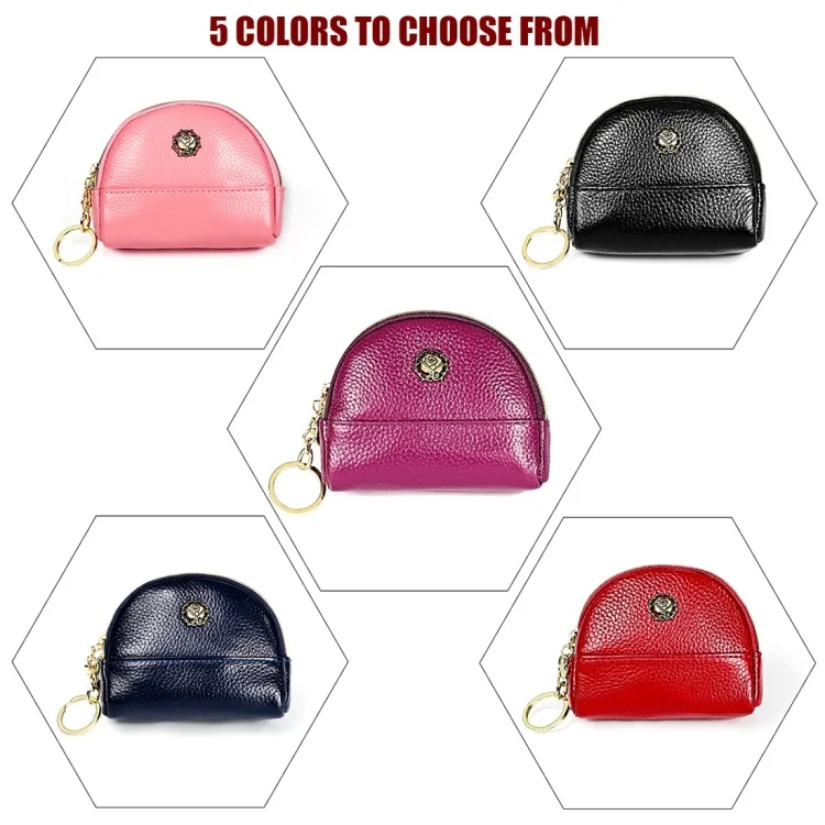 EDA00596501A_9.webp 2027 Lady Leather Zipper Wallet Purse Double-pocket Little Shell Bag - Image 10