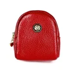 2028 Lady Portable Small Cosmetic Bag Leather Zipper Wallet Purse