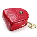 2028 Lady Portable Small Cosmetic Bag Leather Zipper Wallet Purse - Image 2