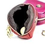 2028 Lady Portable Small Cosmetic Bag Leather Zipper Wallet Purse - Image 5
