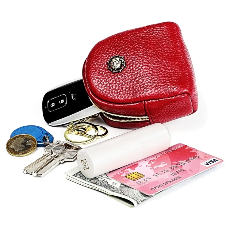 EDA00596701A_5.webp 2028 Lady Portable Small Cosmetic Bag Leather Zipper Wallet Purse - Image 6