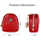 2028 Lady Portable Small Cosmetic Bag Leather Zipper Wallet Purse - Image 9