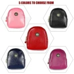 2028 Lady Portable Small Cosmetic Bag Leather Zipper Wallet Purse - Image 10