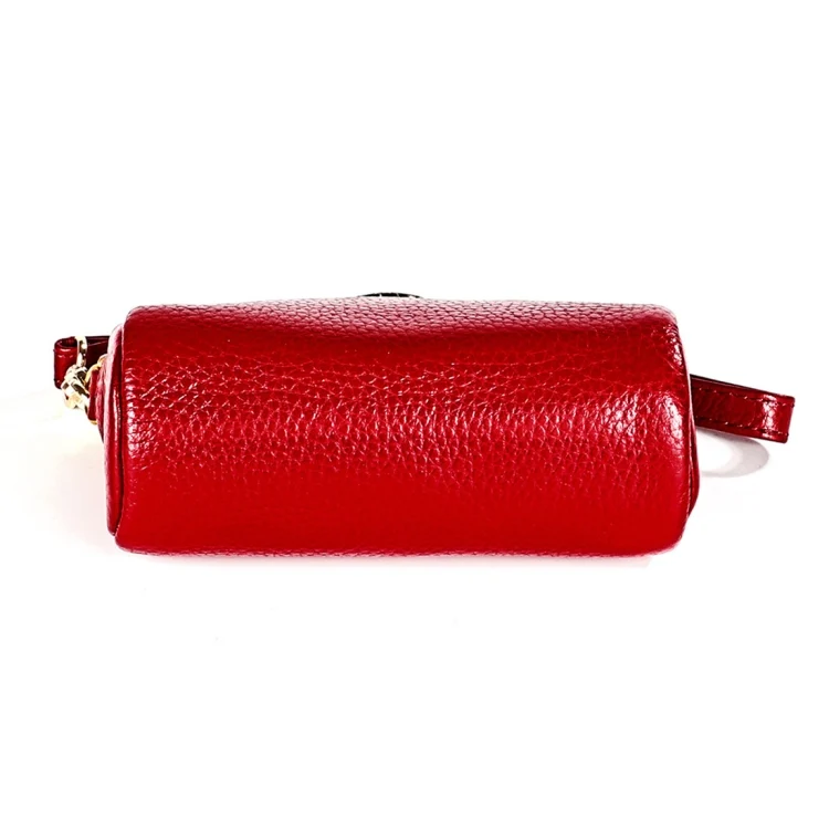 EDA00596801A_6.webp 2033 Lady Portable Zipper Leather Wallet Purse Small Cosmetic Bag with Lanyard - Image 7