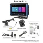 B300R 7 inch Portable Car MP5 Player Built-in Driving Recorder Support CarPlay / Android Auto - Image 5