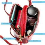 6062 Lady Retro Oil Wax Leather Shoulder Bag Small Phone bag - Image 7