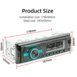 D3156 Car Colorful Lights MP3 Player Supports Voice Assistant / FM - Image 2