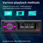 D3156 Car Colorful Lights MP3 Player Supports Voice Assistant / FM - Image 9