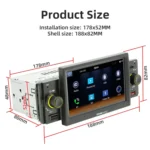 SWM151C 5 inch Portable Car MP5 Player Support CarPlay / Android Auto - Image 2