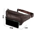 6030 Outdoor Leather Single Shoulder Messenger Bag Sports Multi-functional Phone Waist Bag - Image 9