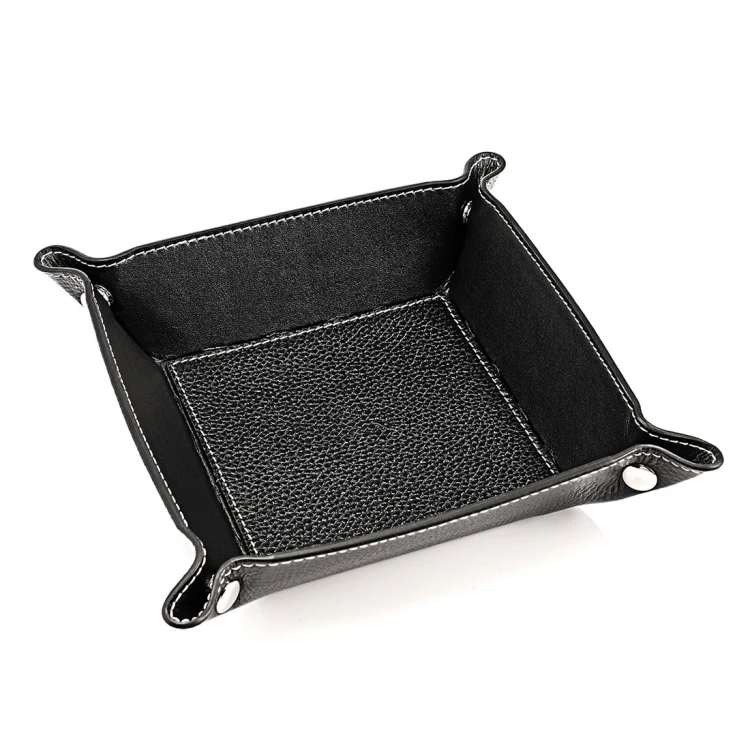 EDA00598201A.webp 7001 Leather Desktop Square Storage Box Household Life Oddments Tray - Image 1