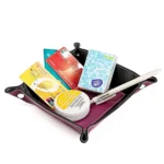 7001 Leather Desktop Square Storage Box Household Life Oddments Tray - Image 7