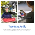 ESCAM QF390 2x2MP Binocular Solar WiFi Camera Supports Two-way Voice & Alarm Recording - Image 8