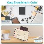 YX079 Acrylic Envelope Storage Display Rack Smile Mail Folder Organizer - Image 6