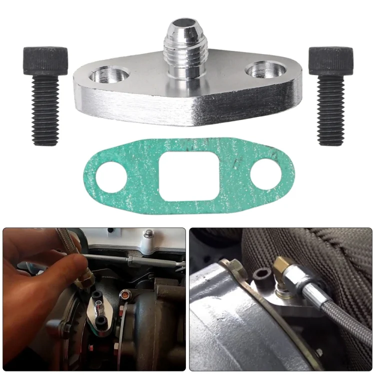EDA006105901.webp Car Turbine Oil Supply Pipe Flange Gasket AN4 Joint Adapter - Image 1
