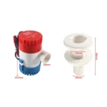 12V-1100GPH Boat / RV Bilge Sump Water Pump with Black Drain Pipe - Image 6