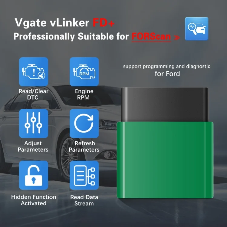 EDA0061314_3.webp Vgate VLINKER FD + V2.2 Bluetooth 4.0 Car OBD Fault Diagnosis Detector - Image 4