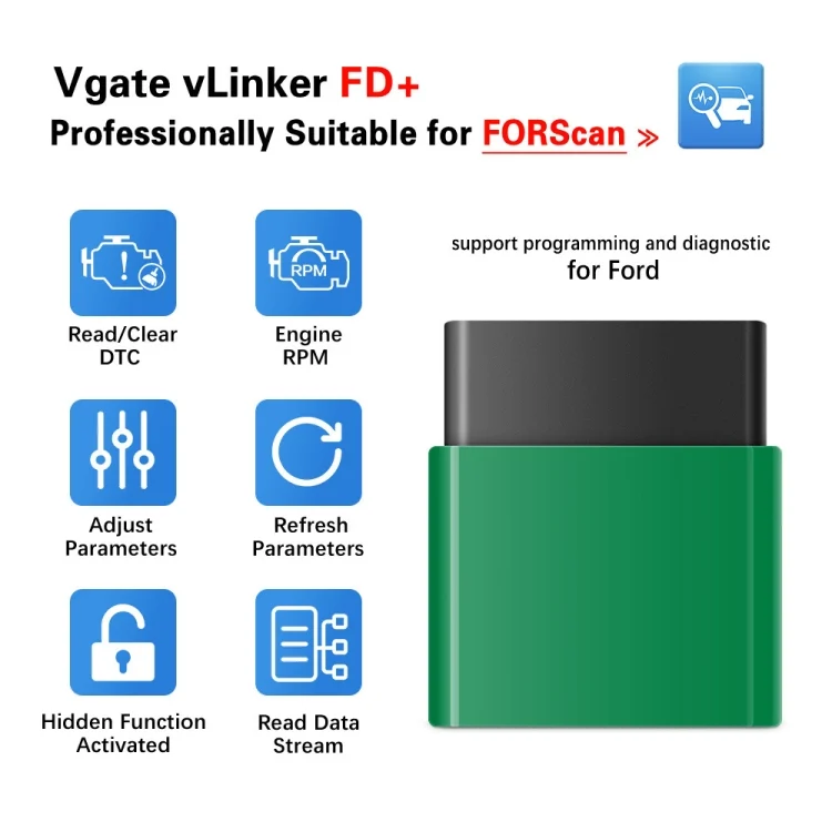 EDA0061314_4.webp Vgate VLINKER FD + V2.2 Bluetooth 4.0 Car OBD Fault Diagnosis Detector - Image 5