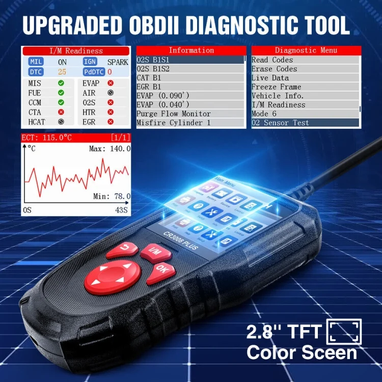 EDA0061315_7.webp LAUNCH CR3008Plus Car Engine Fault Diagnosis Tool - Image 8