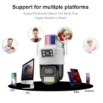 QX105 2MP Outdoor Waterproof WiFi Dual Lens Surveillance Camera - Image 6