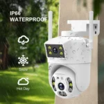 QX106 2MP Outdoor Waterproof WiFi Dual Lens Surveillance Camera - Image 11