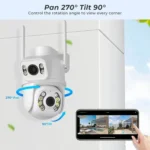 QX95 6MP WiFi Dual Camera Supports Two-way Voice Intercom & AI Recognition - Image 3