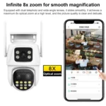 QX104 3MP WiFi Triple Camera Supports Human Face Recognition & AI Alarm - Image 12