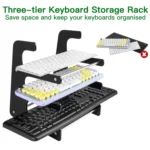 Acrylic Keyboard Storage Bracket Three Layer Keyboard Display Stand - Image 4