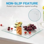 Transparent Acrylic Rectangular Cutting Board with Anti-Slip Mat, Size: 40x30x0.3cm - Image 5