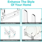 Acrylic Removable Plate Storage Rack Multi-layer Dish Drainer - Image 4