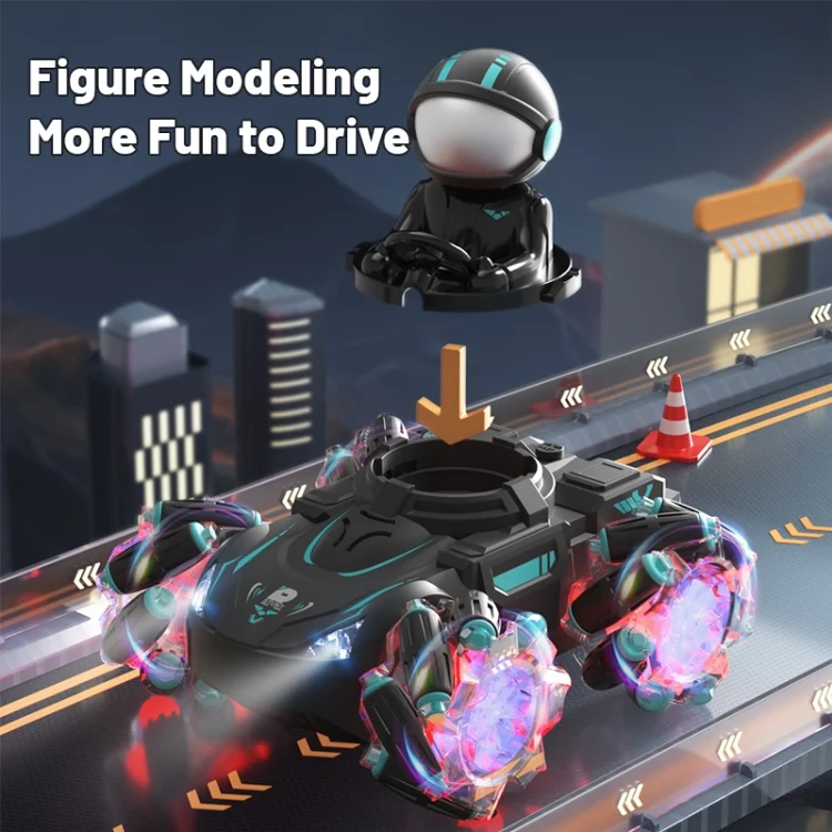 EDA006172201A_4.webp Q169 2.4G Magic Color Projection Stunt Remote Control Car - Image 5