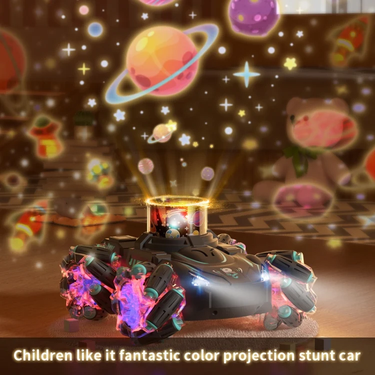 EDA006172201A_7.webp Q169 2.4G Magic Color Projection Stunt Remote Control Car - Image 8