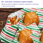 100sheets / Pack Striped Baking Greaseproof Paper Food Placemat Paper, size: 30x30cm - Image 5