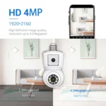 ESCAM QF202 E27 2x2MP Dual Lens Motion Detection Waterproof WiFi IP Two Way Audio Night Vision Camera - Image 4