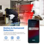 ESCAM QF202 E27 2x2MP Dual Lens Motion Detection Waterproof WiFi IP Two Way Audio Night Vision Camera - Image 6