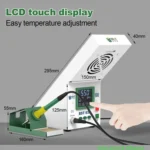 BEST BST-938 LED Electric Iron Smoking Instrument Smoke Purifier Soldering Station with Exhaust Fan - Image 8