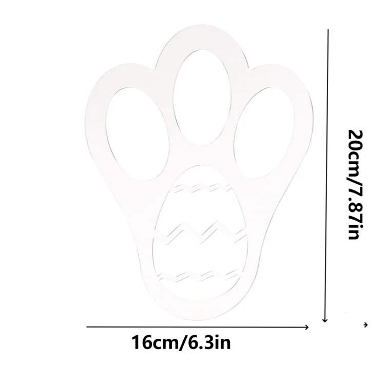 EDA006246601_1.webp Acrylic Easter Bunny Footprint Template - Image 2