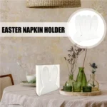 Acrylic Easter Bunny Ears Shape Napkin Storage Rack - Image 4