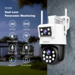 SriHome SH048 2MP + 2MP Humanoid Tracking Smart Night Vision Dual Lens IP Camera - Image 2