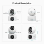 SriHome SH049 2MP + 2MP Humanoid Tracking Smart Night Vision Dual Lens HD IP Camera - Image 9