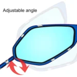 Motorcycle / Electromobile Modified Diamond-shaped Burnt Titanium Plating Rearview Mirror - Image 4