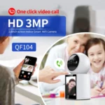 ESCAM QF104 One Click Video Call 3MP Indoor Humanoid Detection Audible Alarm Color Night Version Smart WiFi Camera - Image 2