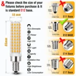 E12 15W 136 LEDs SMD 2835 Dimmable Corn Light Bulb, AC110-130V - Image 3